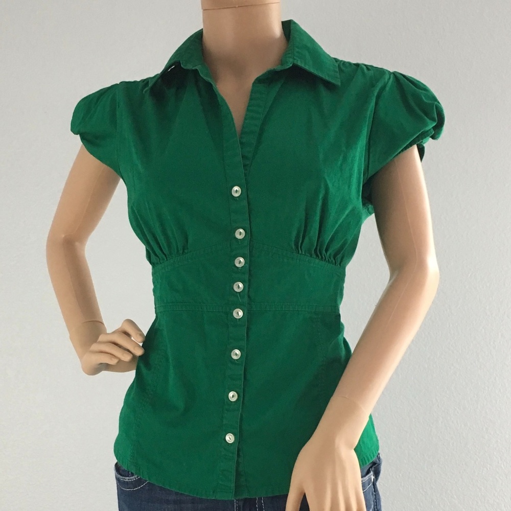 Green Banana Republic blouse